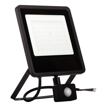 LED Venkovní reflektor se senzorem pohybu a soumraku LED/20W/230V 4000K IP65 černá