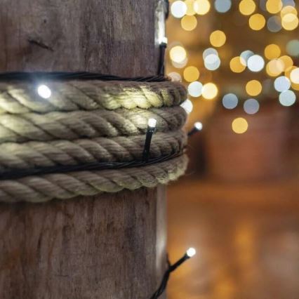 LED Venkovní  řetěz 100xLED/10m IP44 studená bílá