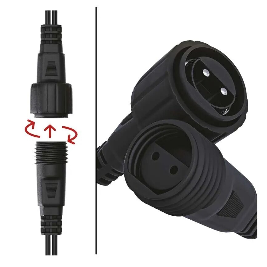 LED Venkovní  řetěz 100xLED/10m IP44 studená bílá