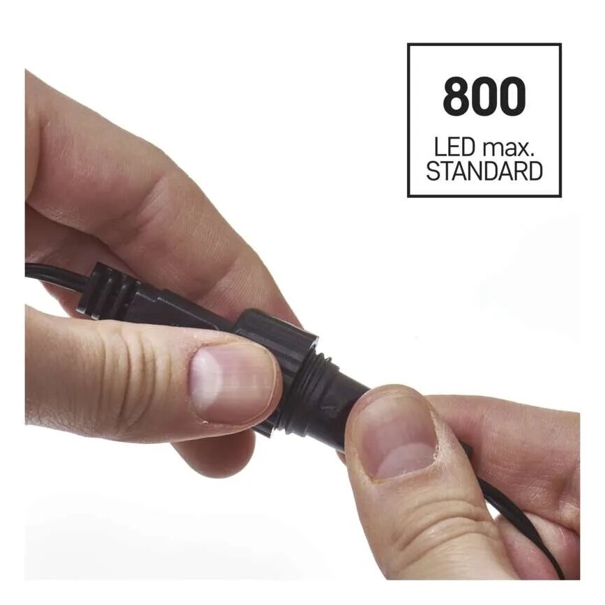 LED Venkovní  řetěz 100xLED/10m IP44 studená bílá