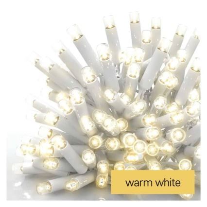 LED Venkovní řetěz 100xLED/10m IP44 teplá bílá