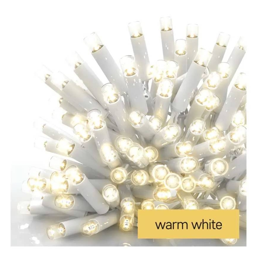 LED Venkovní řetěz 100xLED/10m IP44 teplá bílá