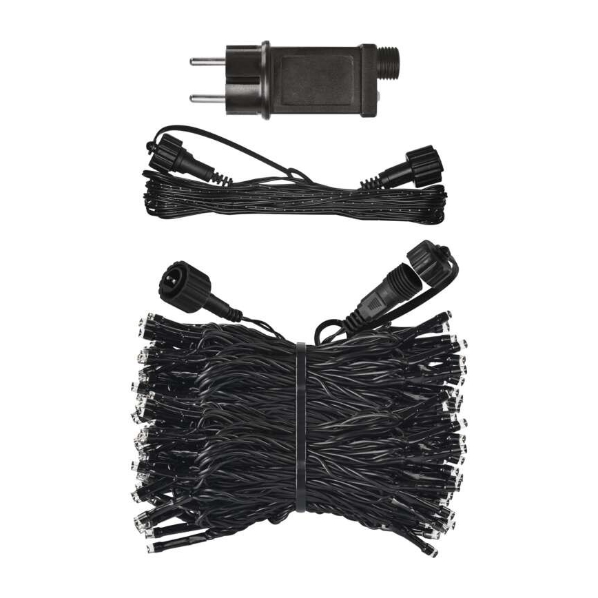 LED  venkovní řetěz 100xLED/15m IP44 studená bílá