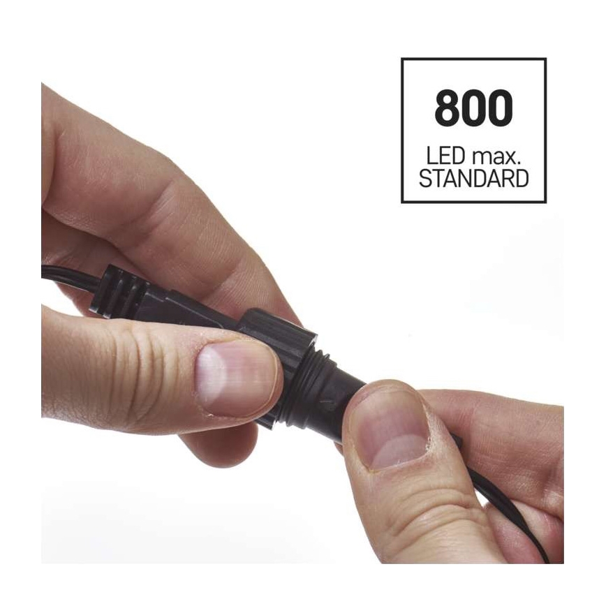 LED  venkovní řetěz 100xLED/15m IP44 studená bílá