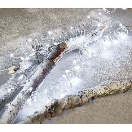 LED  venkovní řetěz 100xLED/15m IP44 studená bílá