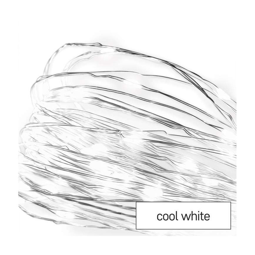 LED  venkovní řetěz 100xLED/15m IP44 studená bílá