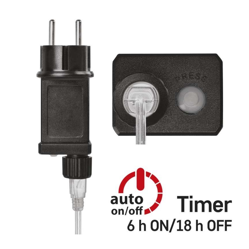 LED  venkovní řetěz 100xLED/15m IP44 studená bílá