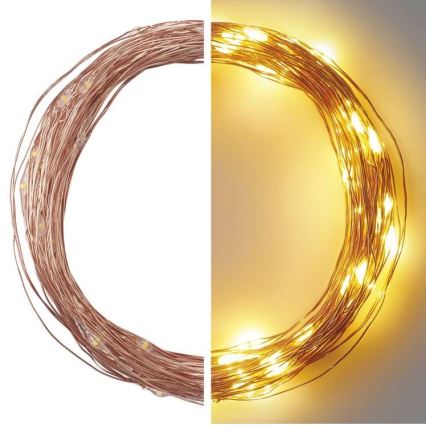LED  venkovní řetěz 100xLED/15m IP44 teplá bílá