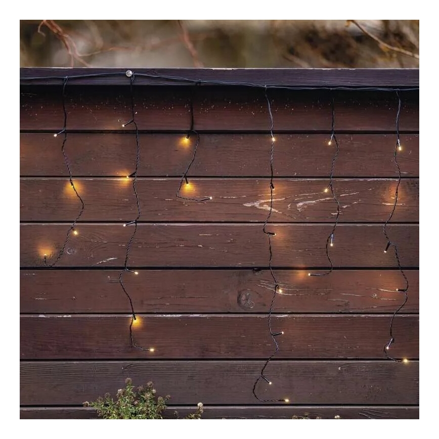 LED Venkovní  řetěz 100xLED/2,5x0,9m IP44 teplá bílá