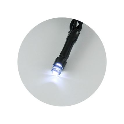 LED  venkovní řetěz 100xLED/2 funkce/3xAA 10,8m IP44 studená bílá
