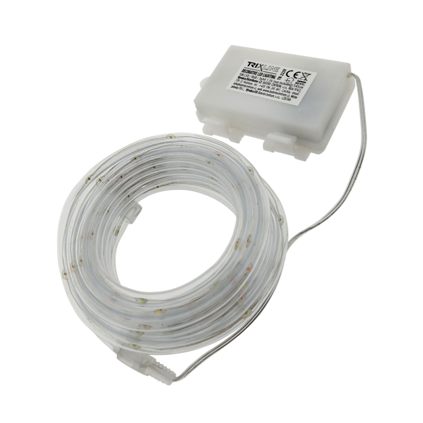 LED  venkovní řetěz 100xLED/3xAA 5,45 m IP44 multicolor