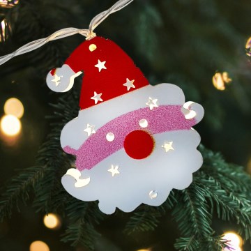 LED  venkovní řetěz 10xLED/2xAA 1,65 m IP44 teplá bílá santa