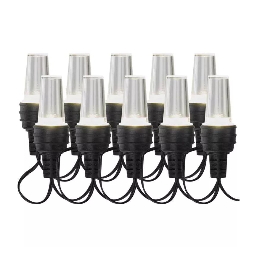 LED  venkovní řetěz 10xLED/9,5 m IP44 studená bílá