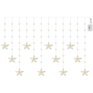 LED Venkovní řetěz 120xLED 3xAA 1,7 m IP44 teplá bílá