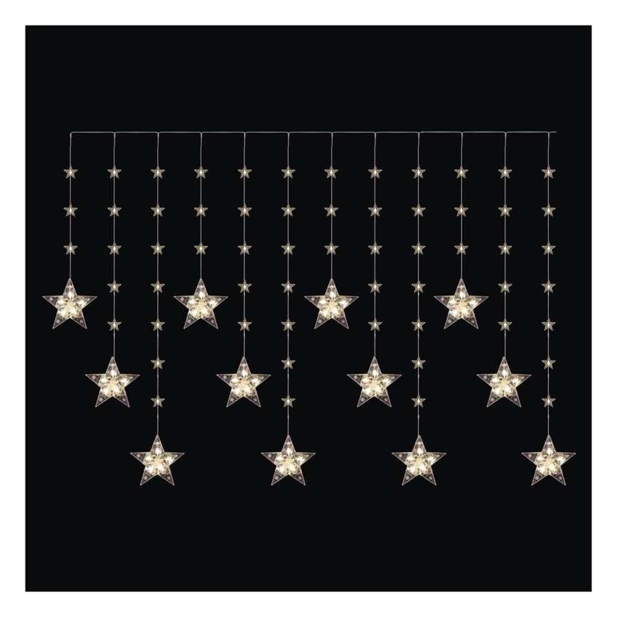 LED Venkovní řetěz 120xLED 3xAA 1,7 m IP44 teplá bílá