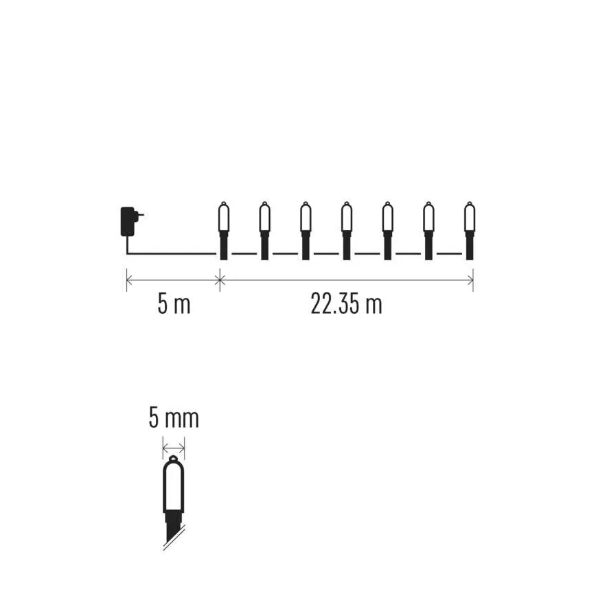 LED Venkovní  řetěz 150xLED/27,35m IP44 multicolor