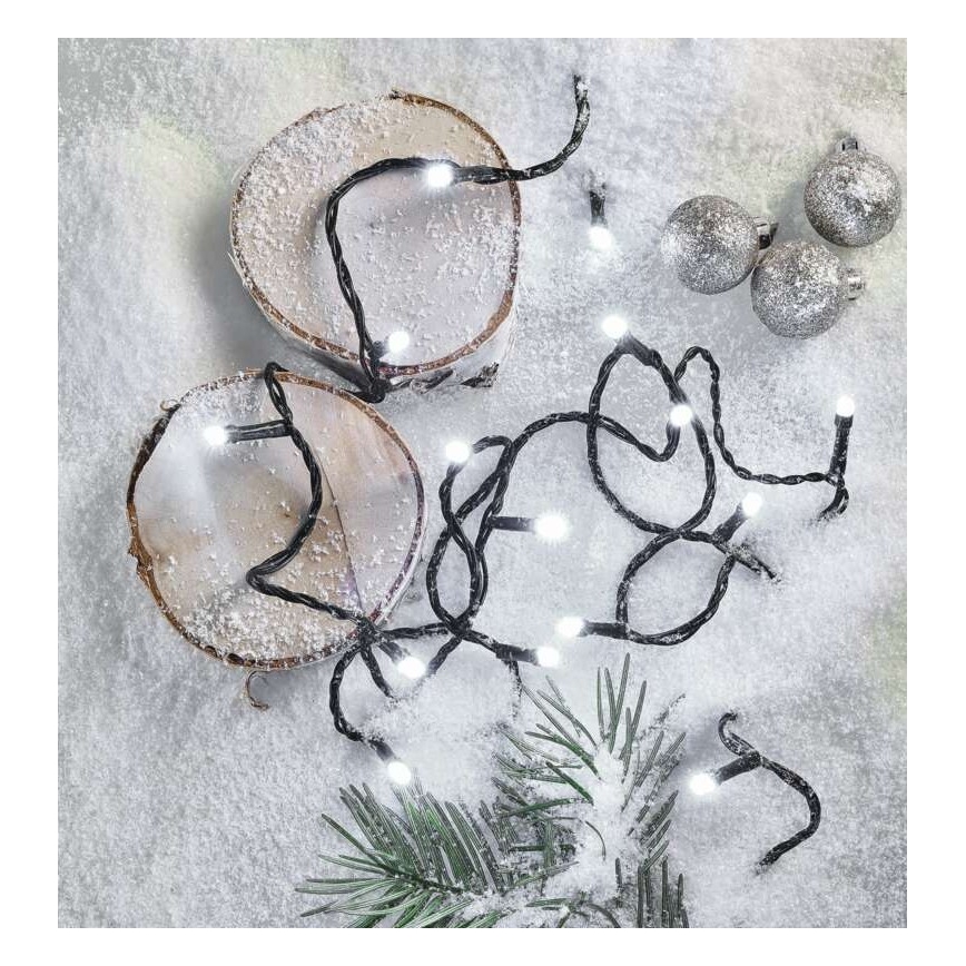 LED  venkovní řetěz 180xLED/8 módů 23m IP44 studená bílá