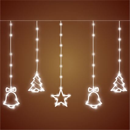 LED  venkovní řetěz 186xLED 7m IP44 studená bílá