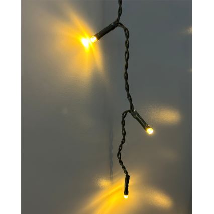 LED  venkovní řetěz 200xLED/230V 7,6 m IP44 černá