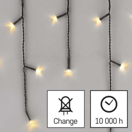 LED  venkovní řetěz 200xLED/8 módů 8,6m IP44 teplá bílá