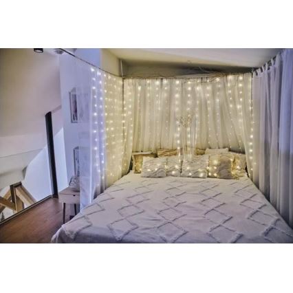 LED Venkovní  řetěz 240xLED/8 funkcí 6,7 m IP44 teplá bílá