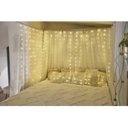 LED Venkovní  řetěz 240xLED/8 funkcí 6,7 m IP44 teplá bílá