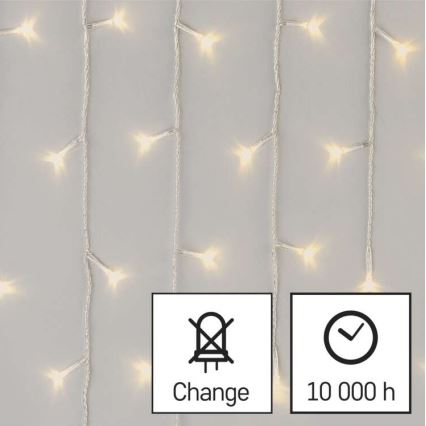 LED  venkovní řetěz 300xLED/8 módů 10m IP44 teplá bílá + dálkové ovládání