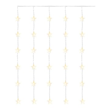 LED  venkovní řetěz 30xLED/3,9m IP44 hvězdy