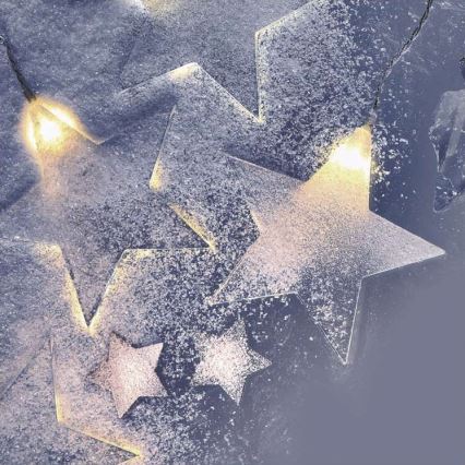LED  venkovní řetěz 30xLED/3,9m IP44 hvězdy
