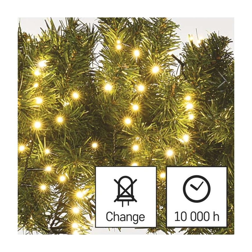 LED  venkovní řetěz 400xLED/13m IP44 teplá bílá