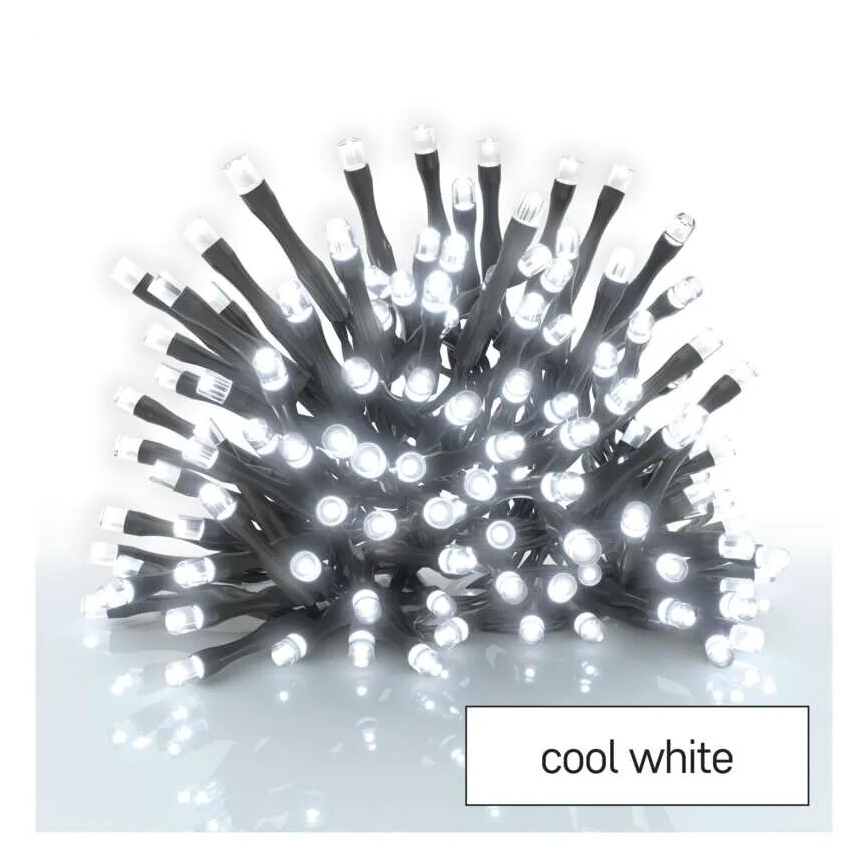 LED Venkovní  řetěz 40xLED/3xAA 3,3m IP44 studená bílá