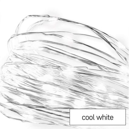 LED  venkovní řetěz 40xLED/9m IP44 studená bílá