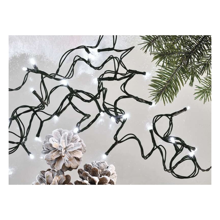 LED  venkovní řetěz 40xLED/9m IP44 studená bílá