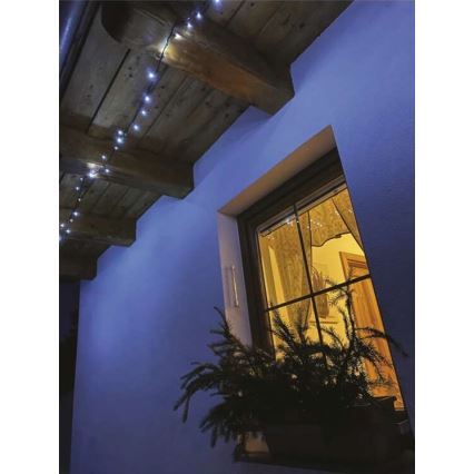 LED  venkovní řetěz 40xLED/9m IP44 studená bílá