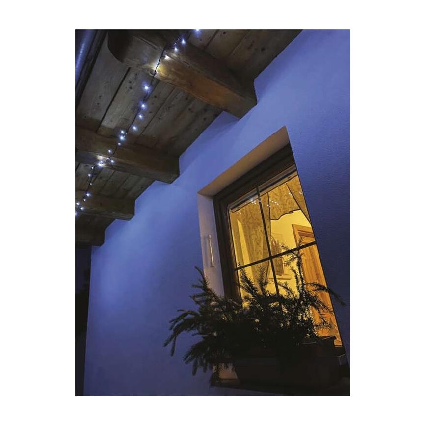 LED  venkovní řetěz 40xLED/9m IP44 studená bílá