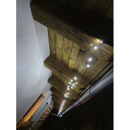 LED  venkovní řetěz 40xLED/9m IP44 studená bílá