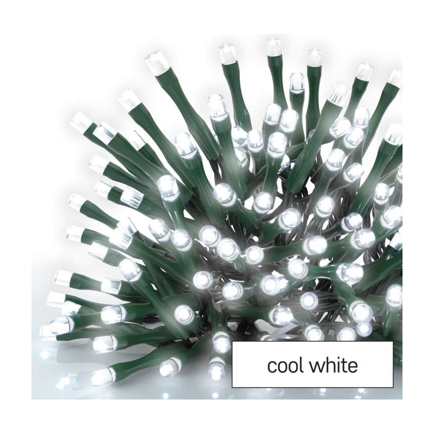 LED  venkovní řetěz 40xLED/9m IP44 studená bílá