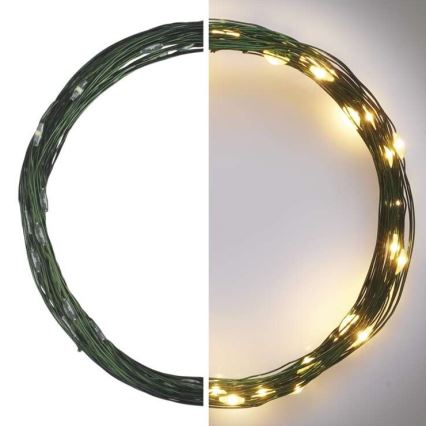 LED  venkovní řetěz 40xLED/9m IP44 teplá bílá