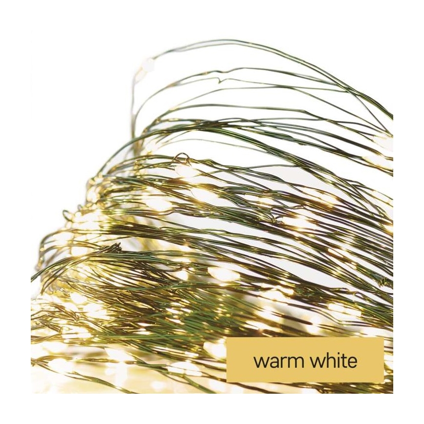 LED  venkovní řetěz 40xLED/9m IP44 teplá bílá
