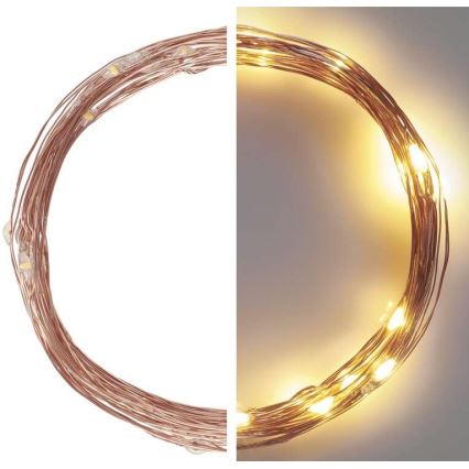 LED  venkovní řetěz 40xLED/9m IP44 teplá bílá