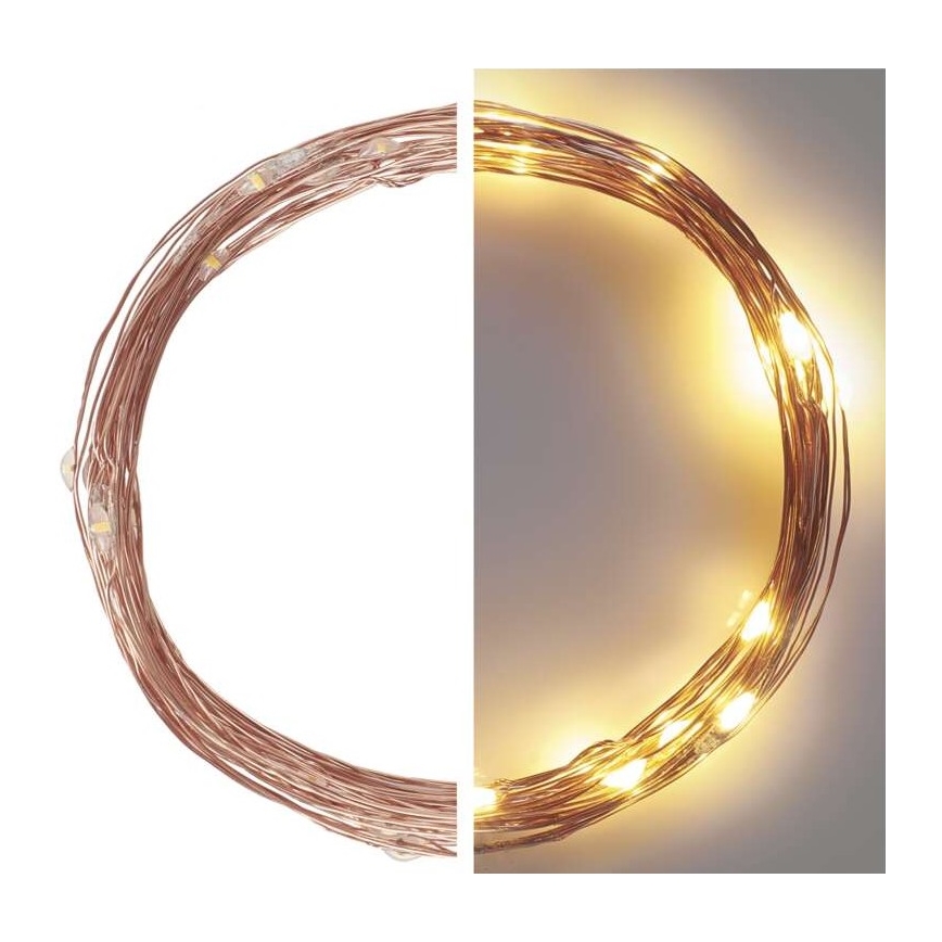 LED  venkovní řetěz 40xLED/9m IP44 teplá bílá