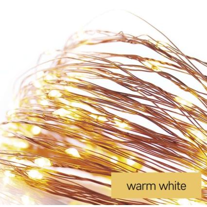LED  venkovní řetěz 40xLED/9m IP44 teplá bílá