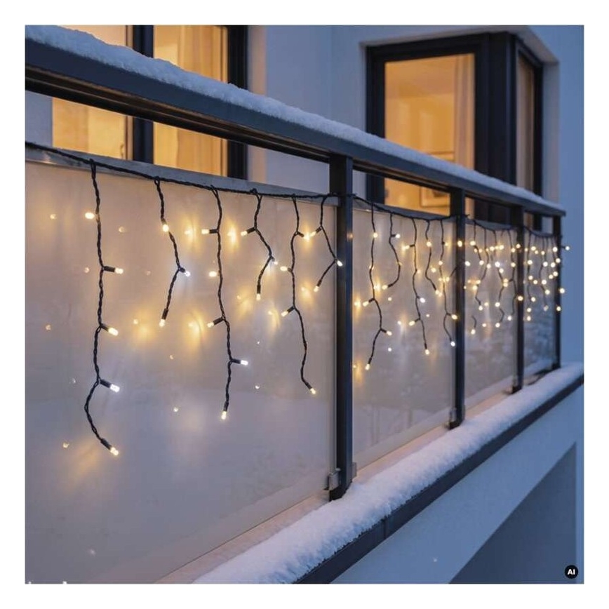 LED Venkovní řetěz 50xLED/3x0,4m IP44 studená/teplá bílá