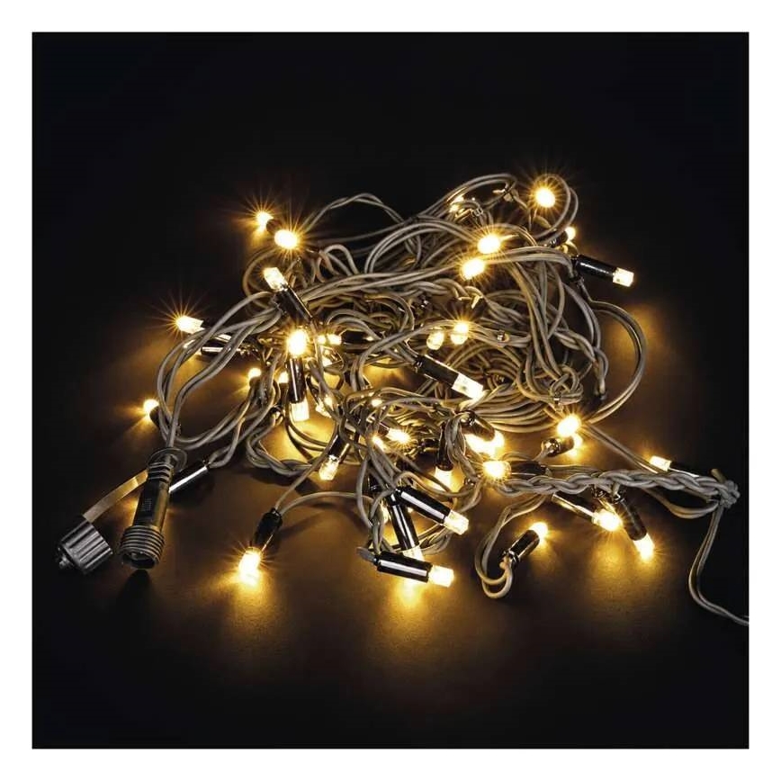 LED Venkovní řetěz 50xLED/3x0,4m IP44 teplá bílá