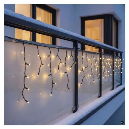 LED Venkovní řetěz 50xLED/3x0,4m IP44 teplá bílá