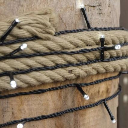 LED Venkovní  řetěz 50xLED/5m IP44 studená bílá