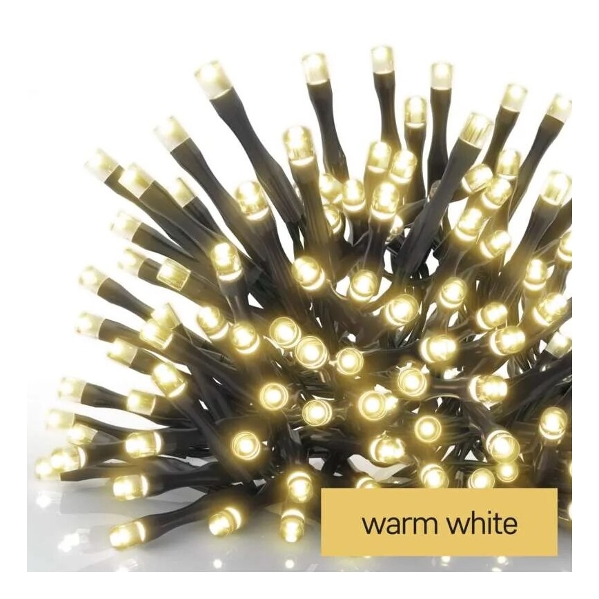LED Venkovní  řetěz 50xLED/5m IP44 teplá bílá