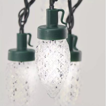 LED Venkovní  řetěz 50xLED/8 funkcí 14,8 m IP44 studená bílá