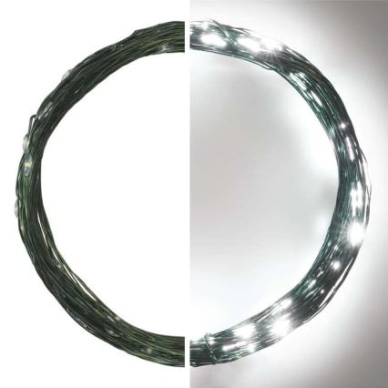 LED  venkovní řetěz 75xLED/12,5m IP44 studená bílá