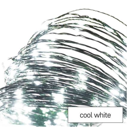 LED  venkovní řetěz 75xLED/12,5m IP44 studená bílá